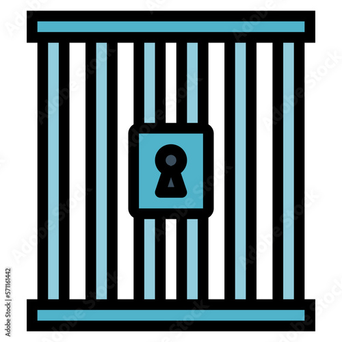 jailhouse filled outline icon style