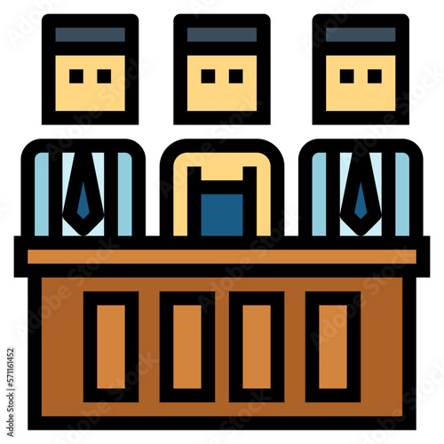 jury filled outline icon style © smalllike
