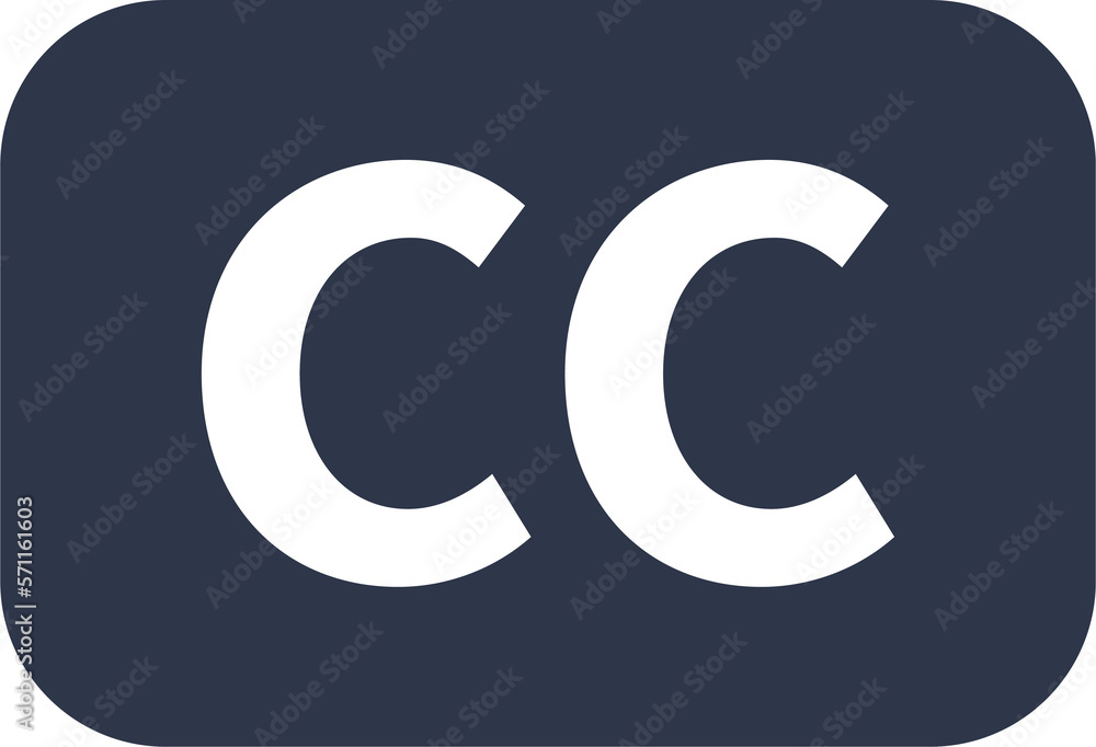 Closed captioning icon in black colors. CC signs illustration. Closed captioning icon in black colors. CC signs illustration.
