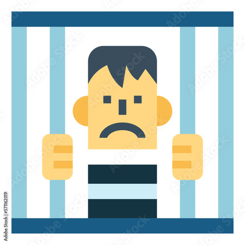 prisoner flat icon style