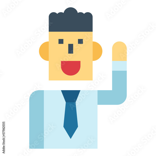 witness flat icon style