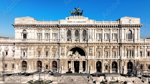 La suprema Corte di Cassazione. Italia.
Vista aerea del tribunale nel centro di Roma.  photo