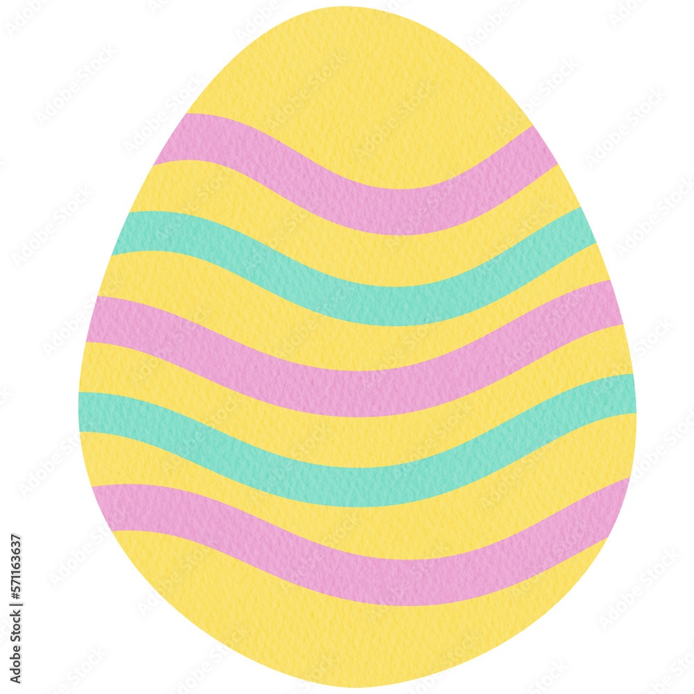 Easter Egg Yellow and Wavy Lines Paper Texture Easter Egg Yellow and Wavy Lines Paper Texture