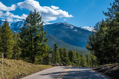 A long way down the road going to Colorado Springs, Colorado