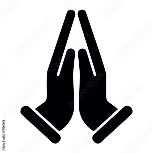 pray glyph icon