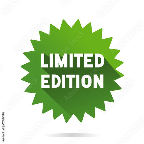 Limited edition label for exclusive quality product. Sticker banner concept design. Modern style vector illustration.
