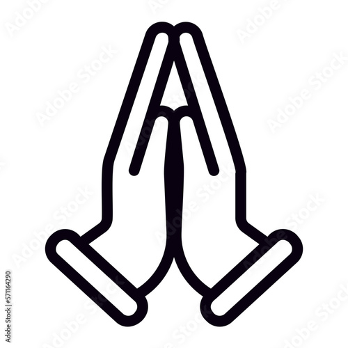 pray glyph icon
