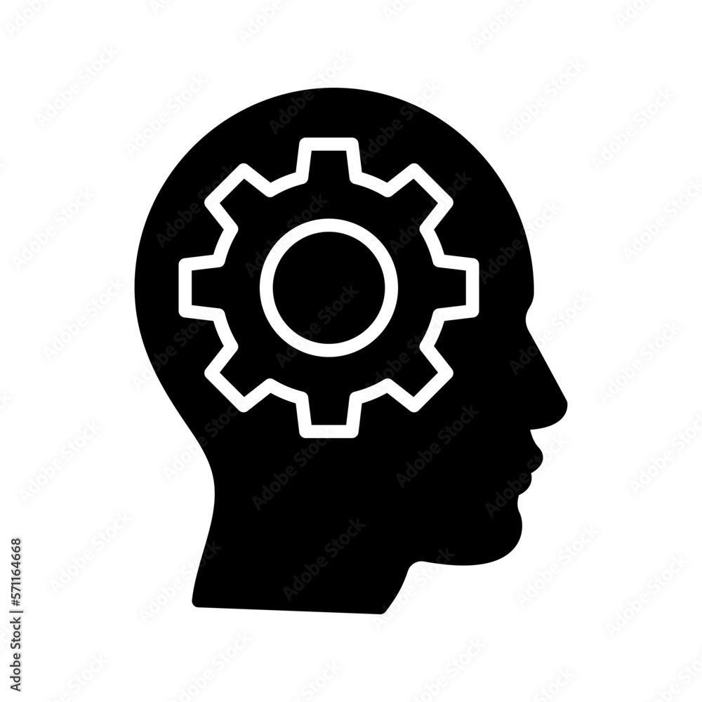 brain process thinking icon. sign for mobile concept and web design. vector illustration brain process thinking icon. sign for mobile concept and web design. vector illustration