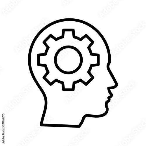 brain process thinking icon. sign for mobile concept and web design. vector illustration
