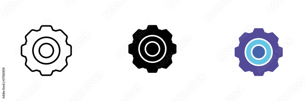 Gear icons. Settings, calibration, options, illustration, design, engineering. Vector set of icons in line, black and red styles isolated on white background. Gear icons. Settings, calibration, options, illustration, design, engineering. Vector set of icons in line, black and red styles isolated on white background.