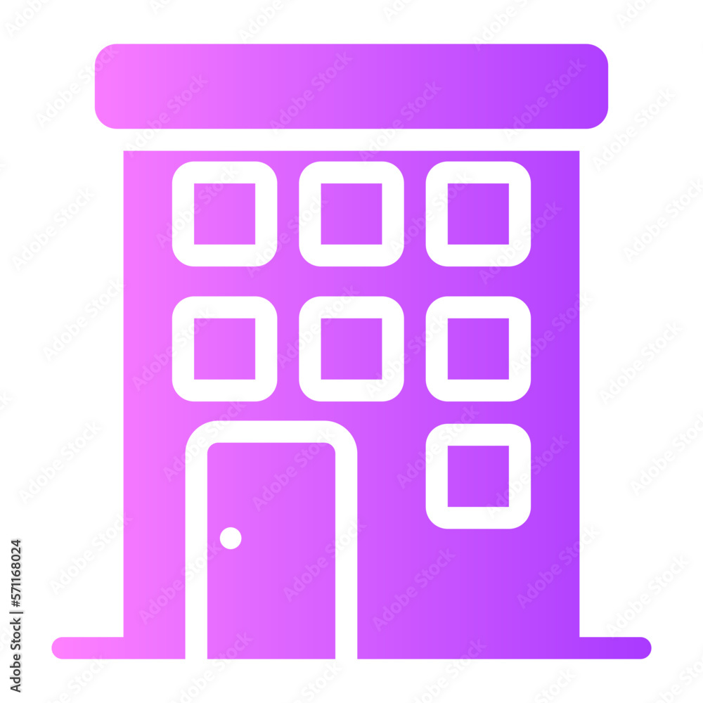 apartment gradient icon apartment gradient icon