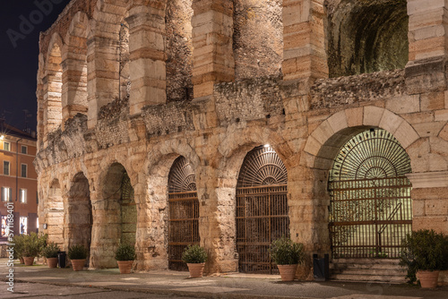 View of  Roman amphitheater - Arena di Verona, Verona,  Italy