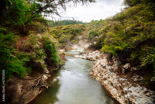 Waiotapu Stream Hot Springs in Rotorua, Waikato New Zealand photo