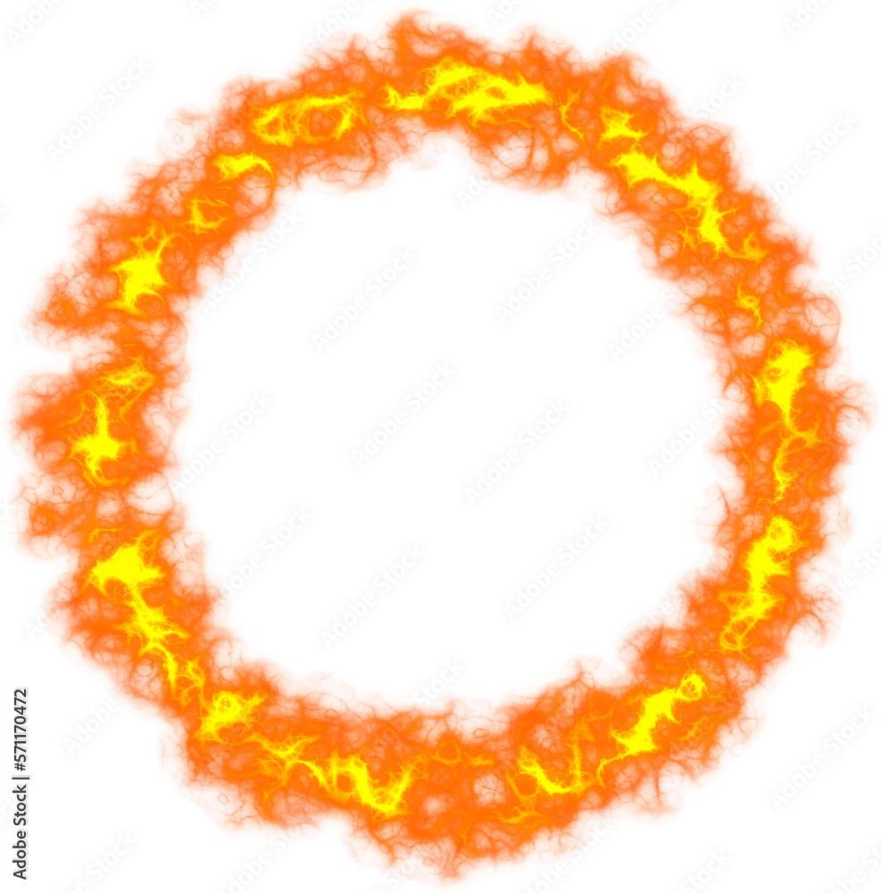 Fototapeta premium fiery abstract circle frame