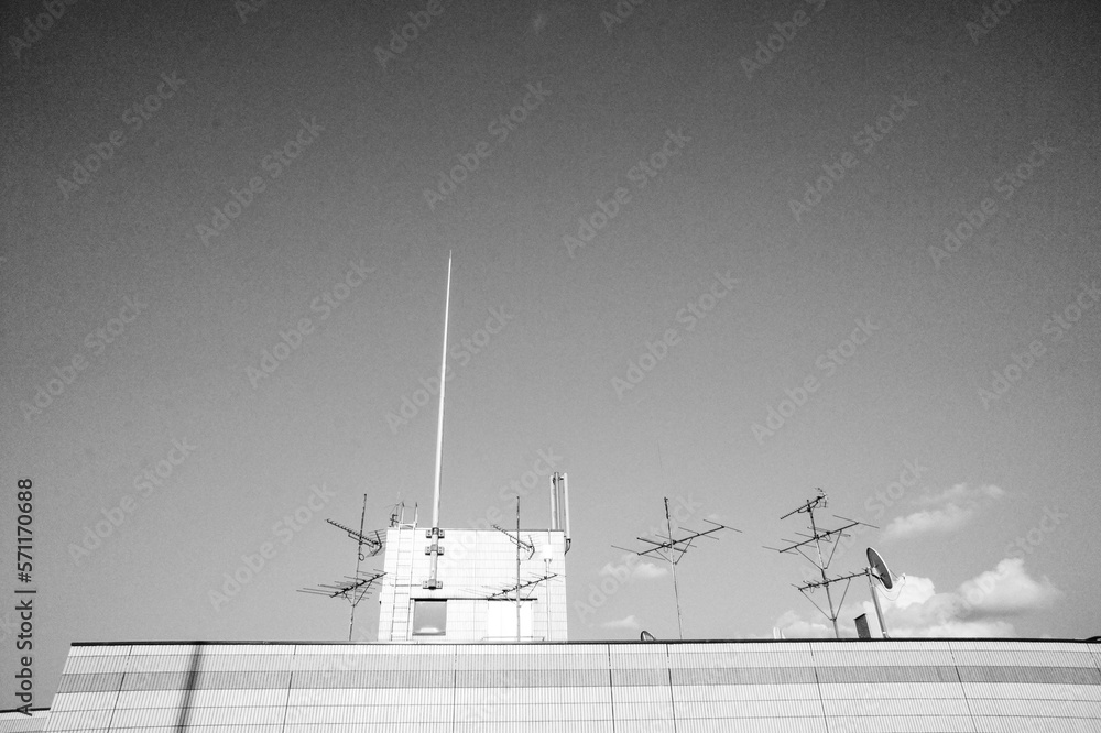 Fototapeta premium Japanese local city in monochrome
