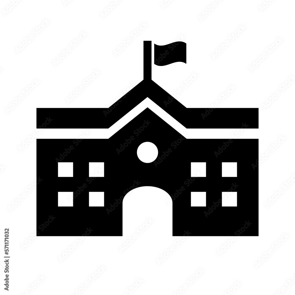 University building and campus icon. Vector. University building and campus icon. Vector.
