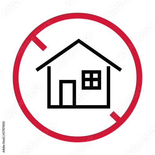 Housing Restrictions Icon. Housing Regulations. Vector.