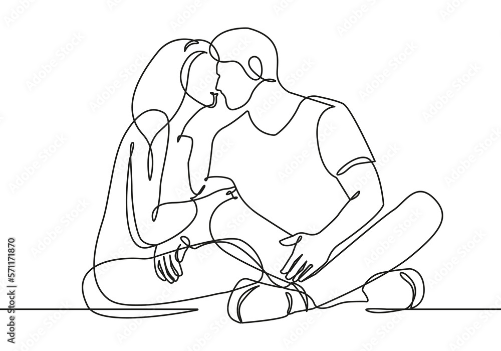 Couple Continuous One Line Drawing. Happy Couple Minimalist Black Lines Drawing on White Background. Woman and Man Kissing Lovers Line Art Abstract Drawing for Modern Design. Vector EPS 10 Couple Continuous One Line Drawing. Happy Couple Minimalist Black Lines Drawing on White Background. Woman and Man Kissing Lovers Line Art Abstract Drawing for Modern Design. Vector EPS 10
