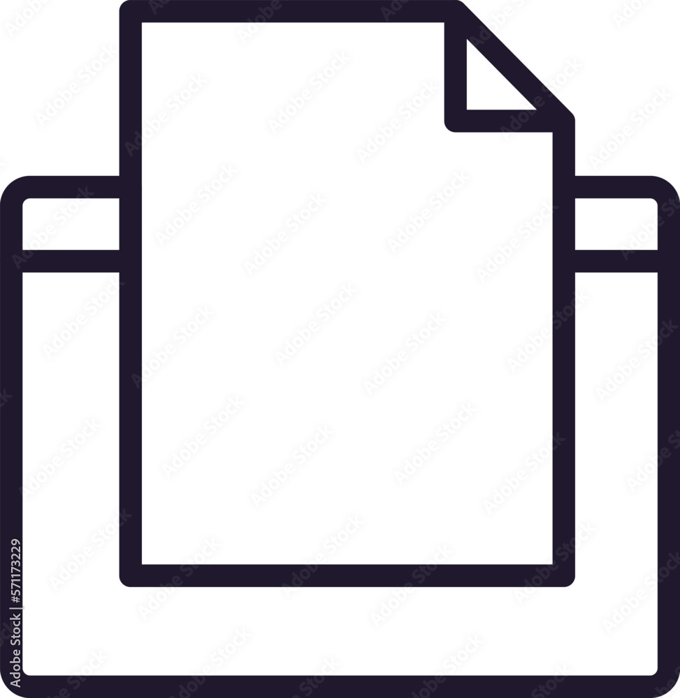 Single line icon of file on isolated white background. High quality editable stroke for mobile apps, web design, websites, online shops etc.