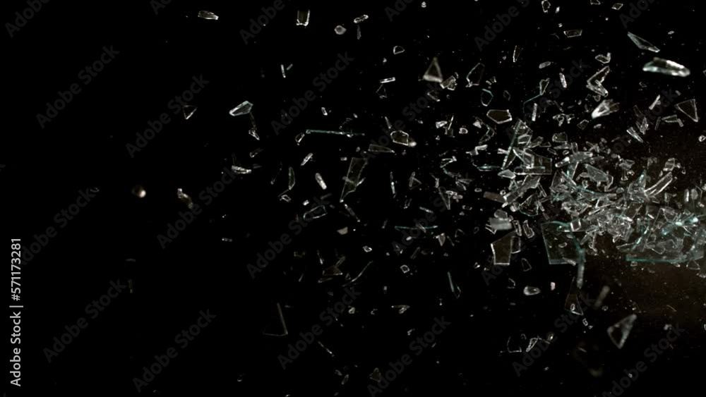 Super Slow Motion Shot of Real Glass Break Super Slow Motion Shot of Real Glass Break