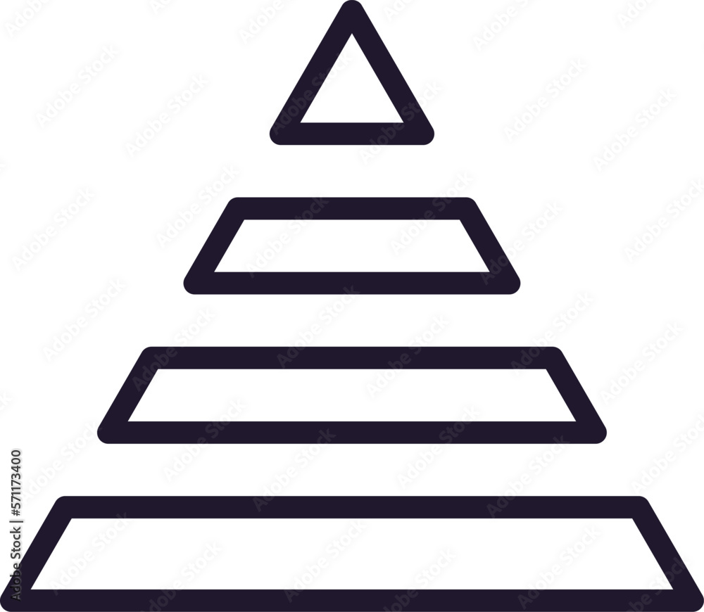 Hierarchy concept. Single premium editable stroke pictogram perfect for logos, mobile apps, online shops and web sites. Vector symbol isolated on white background. Hierarchy concept. Single premium editable stroke pictogram perfect for logos, mobile apps, online shops and web sites. Vector symbol isolated on white background.