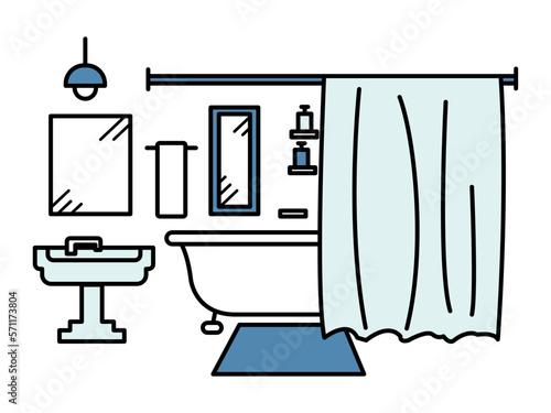 バスルームのイラスト