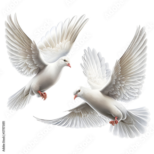 generative AI - white dove flying © Jessica