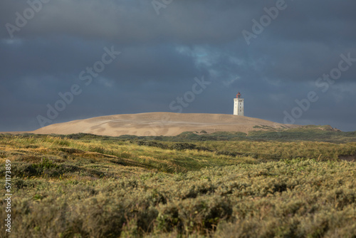 Rubjerg Knude Fyr Lighthouse On A Sand Dune, Lokken, Denmark