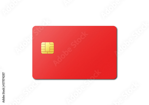 Valokuva Red card on a white background