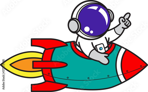 Cute Astronaut Cartoon , illustration