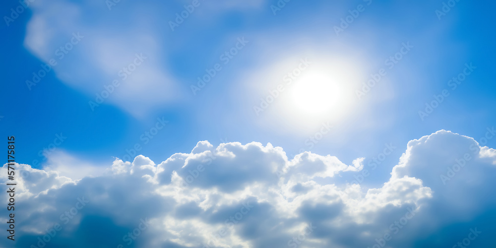 Sunny weather with blue sky and white clouds Sky texture Sunny weather with blue sky and white clouds Sky texture