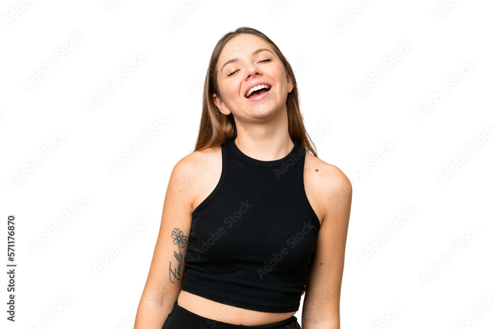 Young blonde woman over isolated chroma key background laughing Young blonde woman over isolated chroma key background laughing
