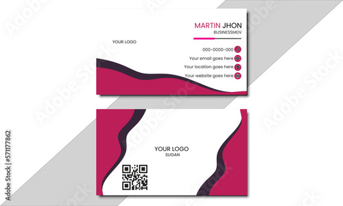  Creative and  modern business card, simple design double sided business card template ,Clean professional.