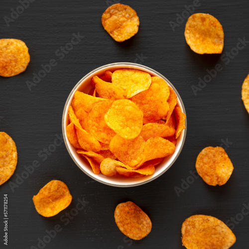 Crunchy Paprika Potato Chips Ready to Eat