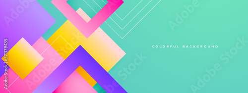 Abstract green background with geometric panel