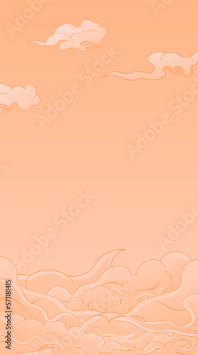 Chinese style moire vector illustration background
