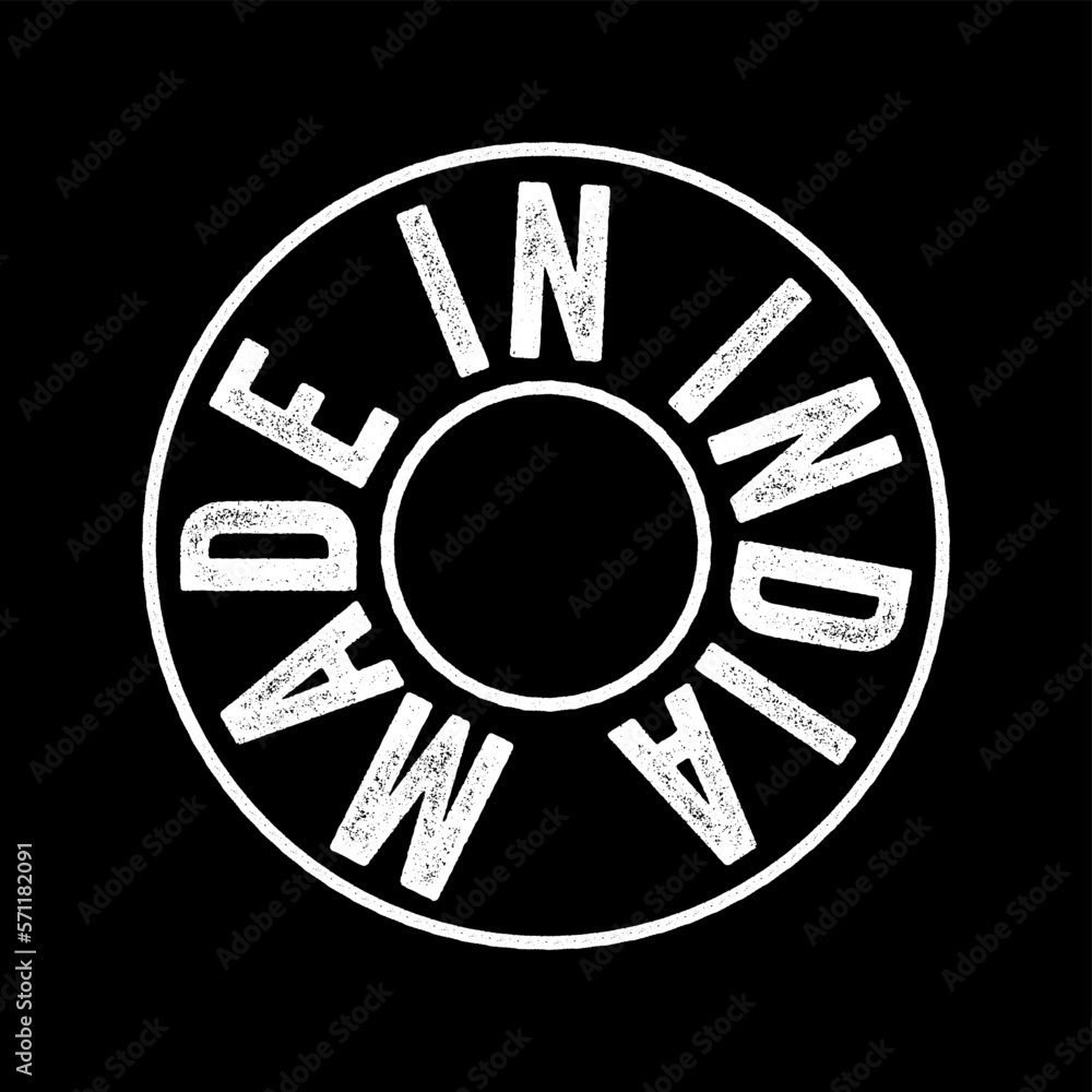 Made in India text emblem stamp, concept background Made in India text emblem stamp, concept background