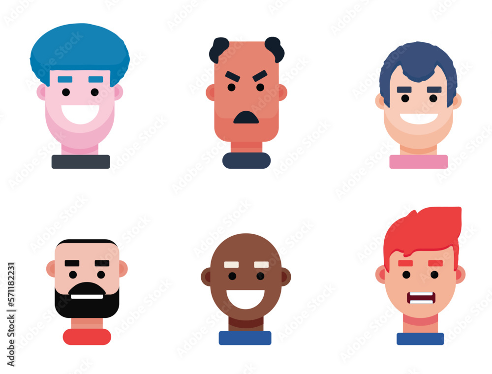 set of funny cartoon character set of funny cartoon character