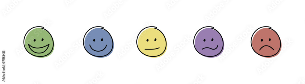 Emoticons. Appraisal concept. Vector Emoticons. Appraisal concept. Vector