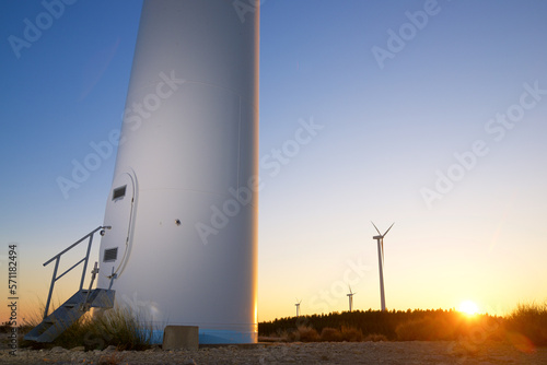 Entrance to wind turbine generator for renewable electricity production