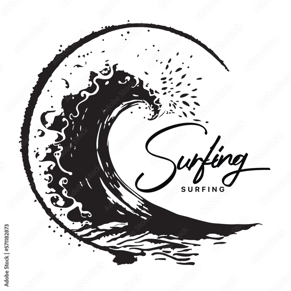 surf wave logo