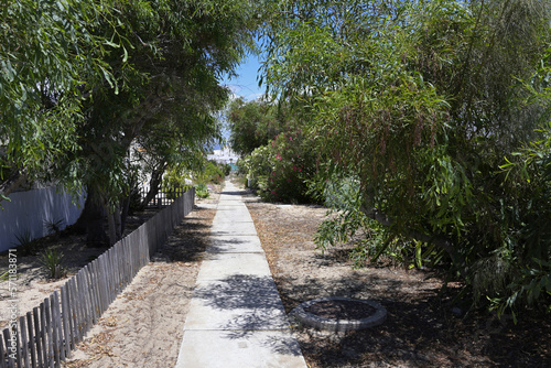 Farol village pedestrian streets, Culatra Island, Olhao, Algarve, Portugal