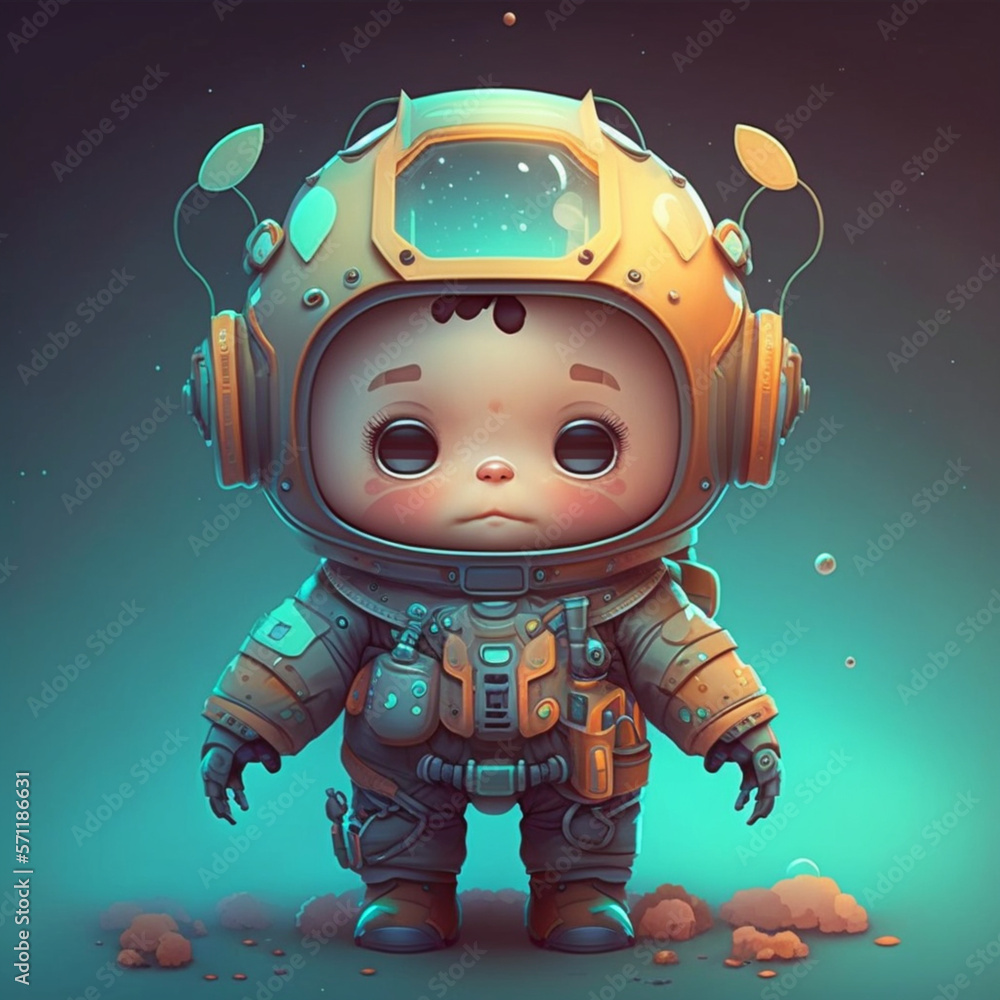 Illustration of Boy in Robot Dress in white, yellow: Future space adventure: Future space adventure, generative AI Illustration of Boy in Robot Dress in white, yellow: Future space adventure: Future space adventure, generative AI