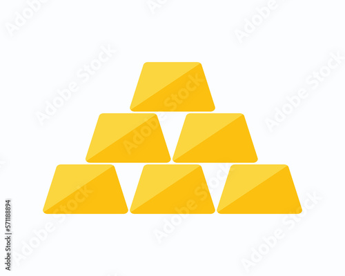 Gold bullions, vector design, gold icon