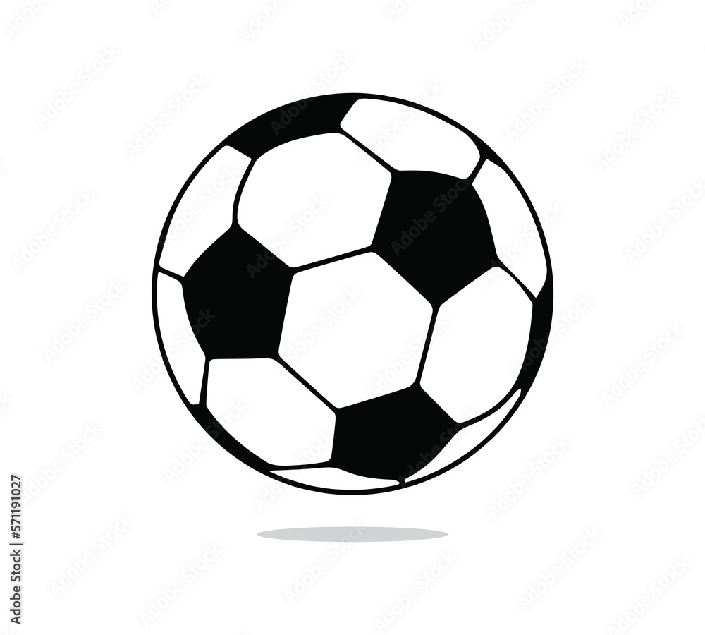 Soccer ball icon, flat vector design Soccer ball icon, flat vector design