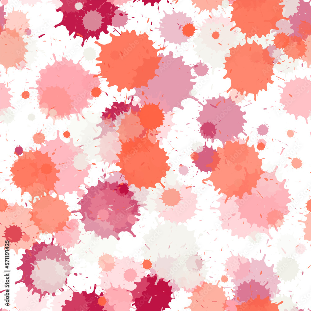 Paint stains seamless splatter, spray blots, spots Paint stains seamless splatter, spray blots, spots