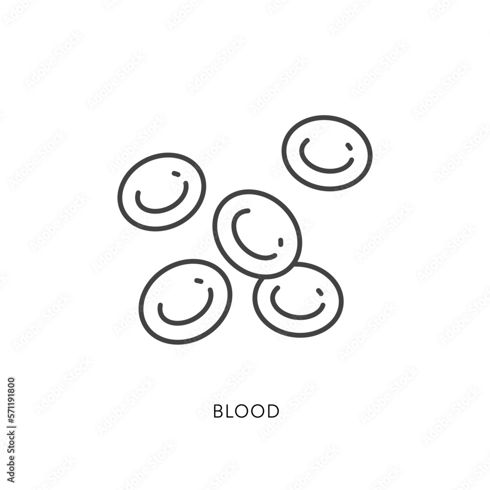 Outline style health care ui icons collection. Vector black linear illustration. Blood cells anatomical symbol isolated on white. Design element for healthcare infographic Outline style health care ui icons collection. Vector black linear illustration. Blood cells anatomical symbol isolated on white. Design element for healthcare infographic