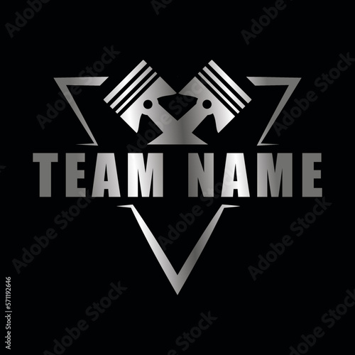 logo sport mécanique automobile équipe vilebrequin 