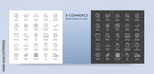Set of Vector E-Commerce Icons Shopping and Online can be used as Logo or Icon in premium quality