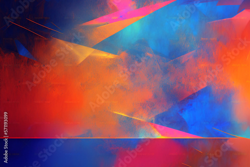 Abstract, modern, and vibrant background in rainbow colors, including shades of pink, purple, neon, and blue. Perfect for graphic design or wallpaper. Ai generated